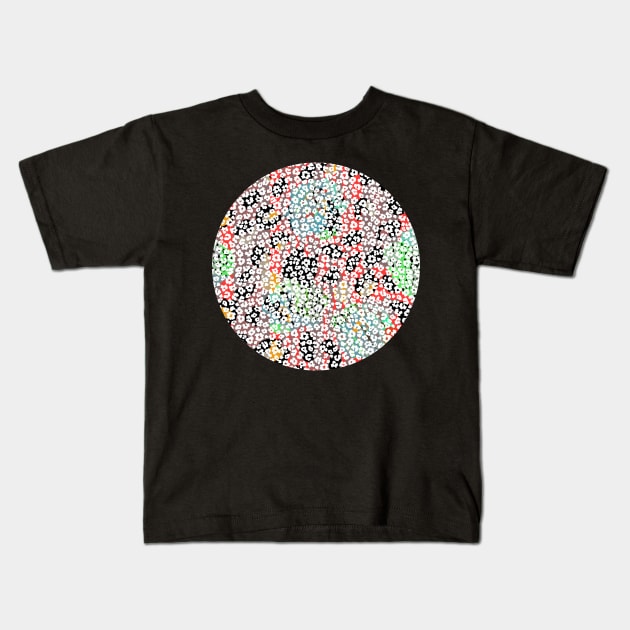 Colourful gradient unique flowers leopard stripes abstract modern 231 Pattern Kids T-Shirt by dvongart